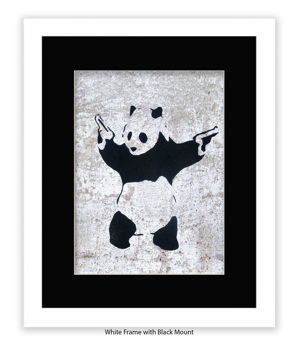 Panda Guns Banksy Art Print