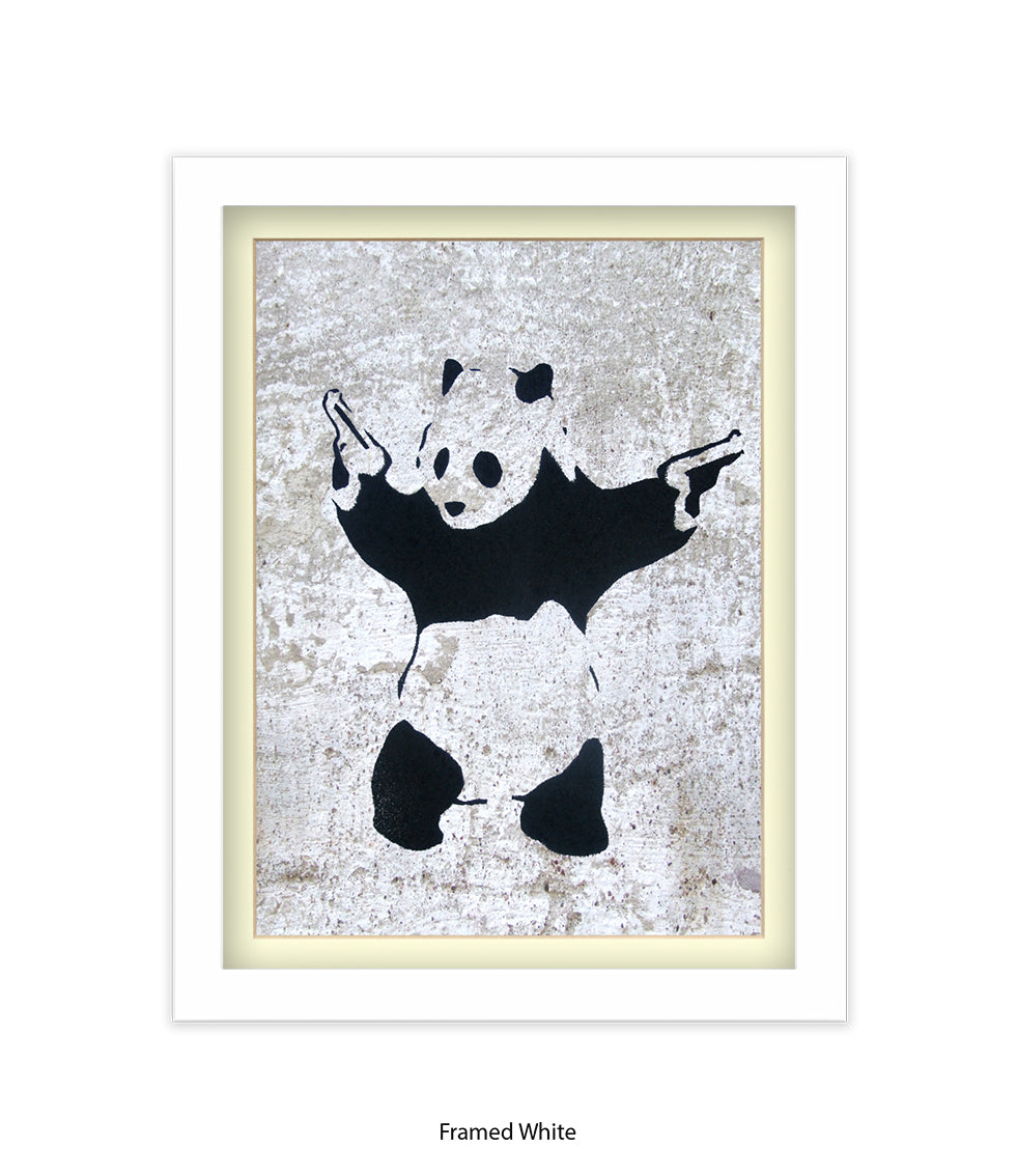 Panda Guns Banksy Art Print