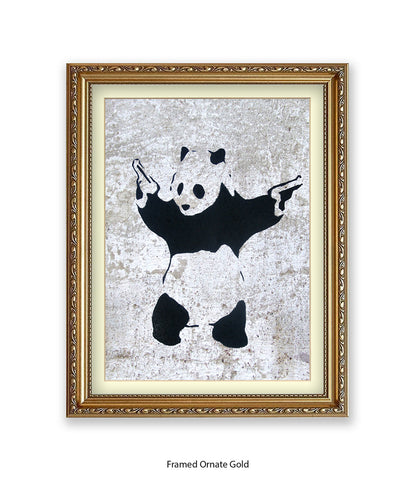 Panda Guns Banksy Art Print