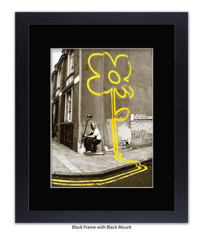 Pollard Street Two Tone Banksy Art Print