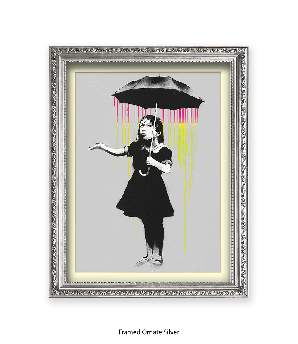 Umbrella Girl Banksy Art Print