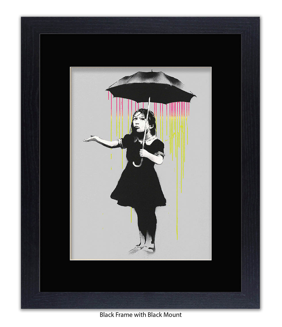 Umbrella Girl Banksy Art Print