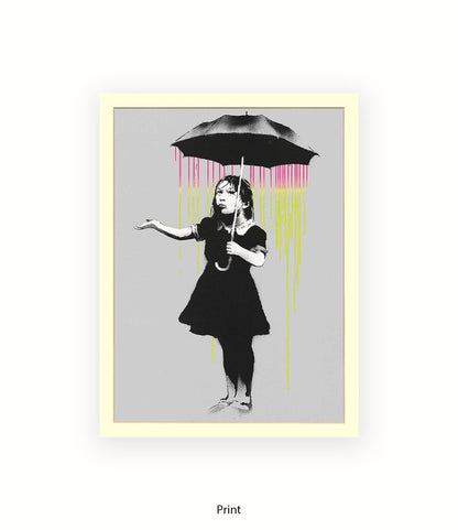 Umbrella Girl Banksy Art Print
