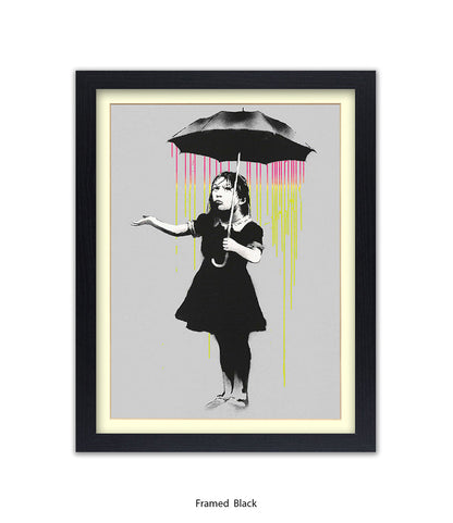 Umbrella Girl Banksy Art Print