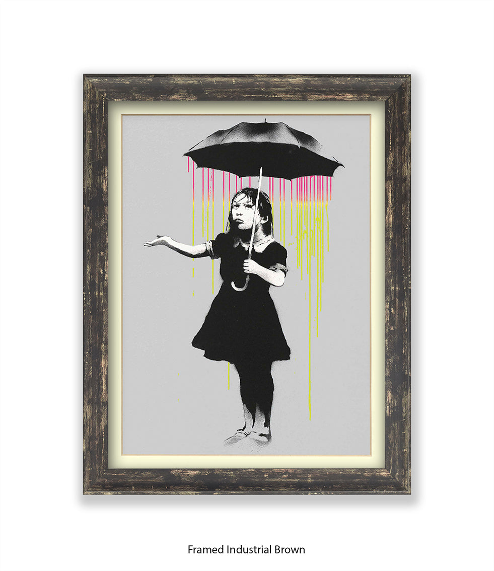 Umbrella Girl Banksy Art Print