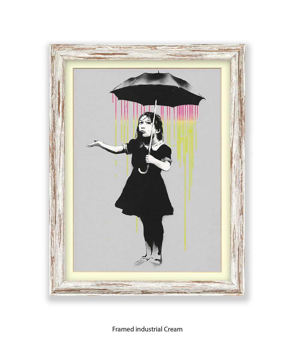 Umbrella Girl Banksy Art Print