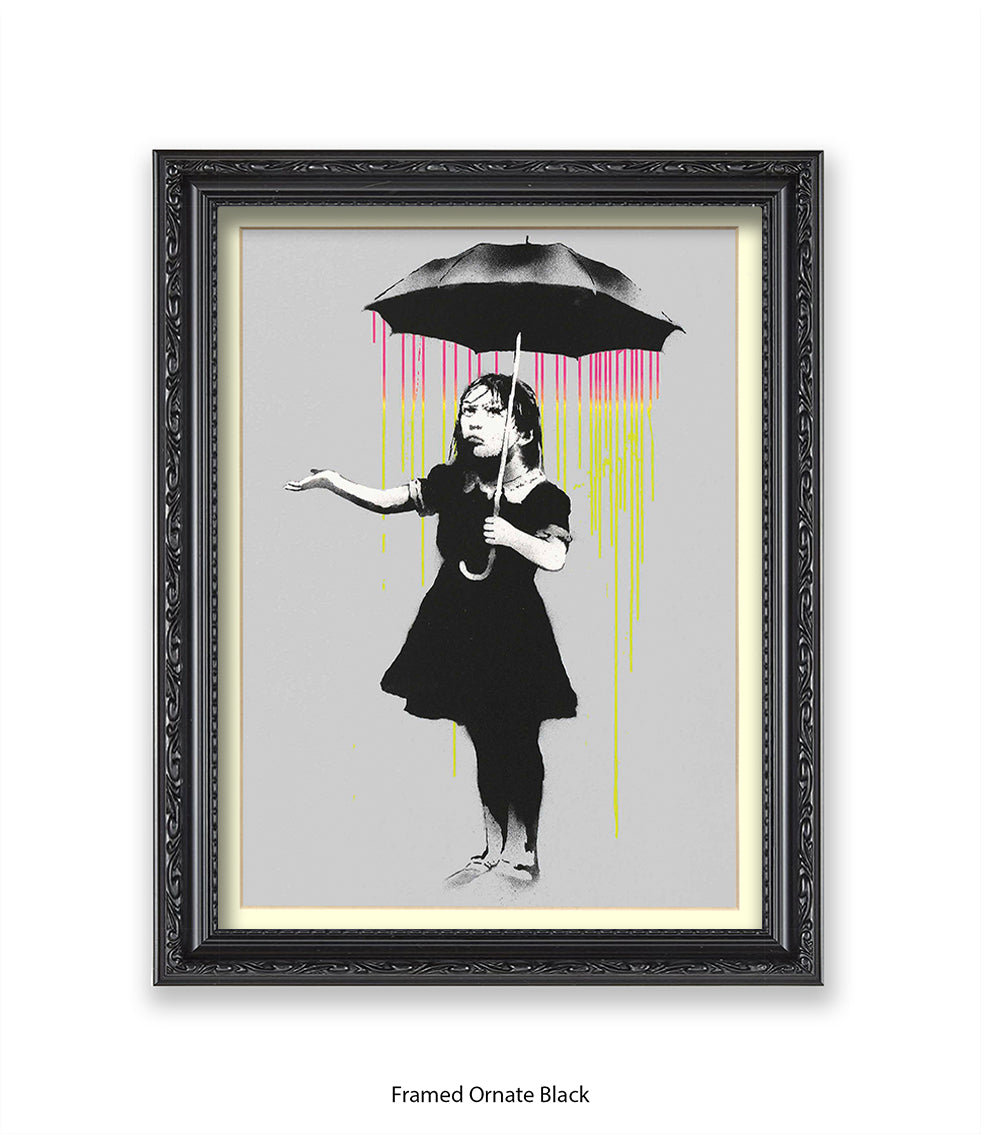Umbrella Girl Banksy Art Print