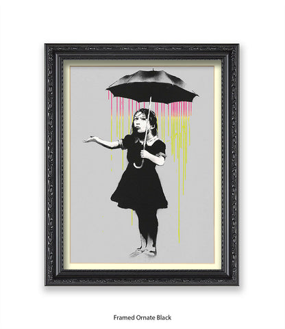 Umbrella Girl Banksy Art Print