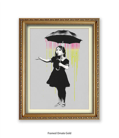 Umbrella Girl Banksy Art Print
