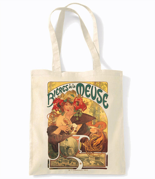 Bieres De La Muese - Retro Shopping Tote Bag