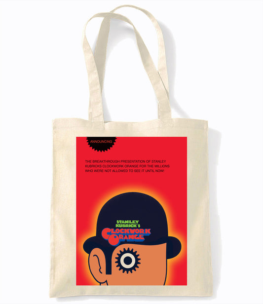Clockwork Orange - Red Art - Retro Shopping Tote Bag