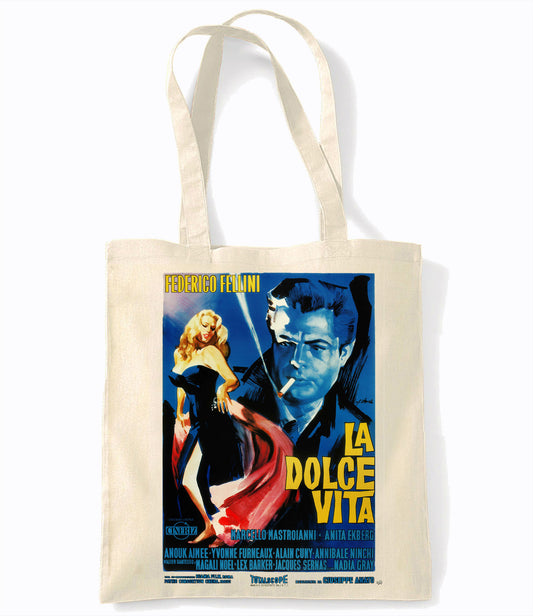 La Dolce Vita  - Retro Shopping Tote Bag