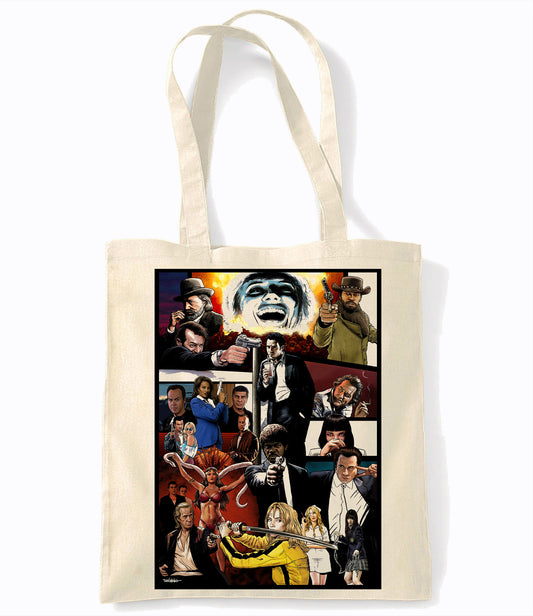 Dan Avenell - Tarantino Collage - Retro Shopping Tote Bag