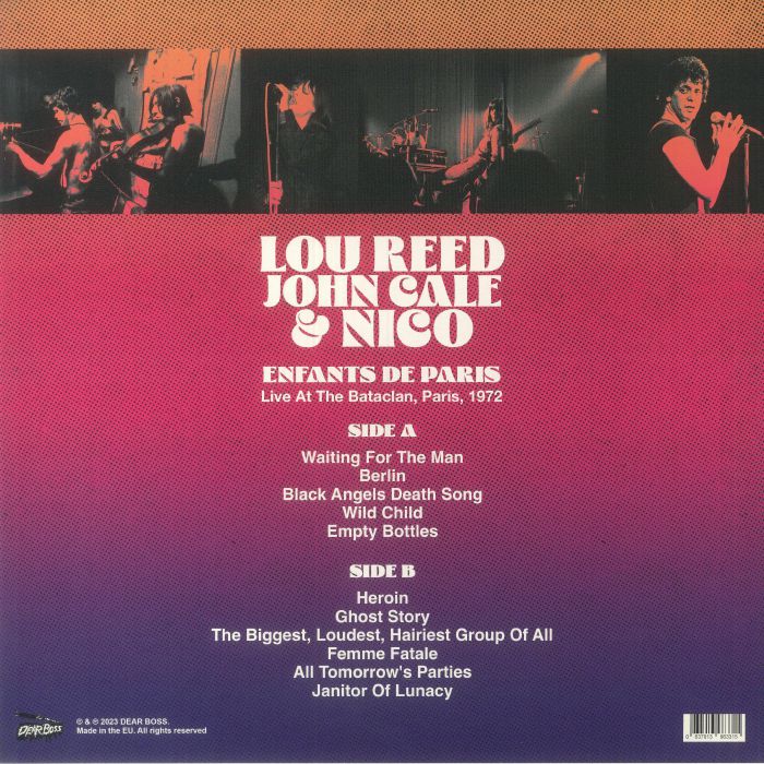 Lou Reed, John Cale & Nico – Enfants de Paris ( Limited Edition 12-Inch Album on White Vinyl )