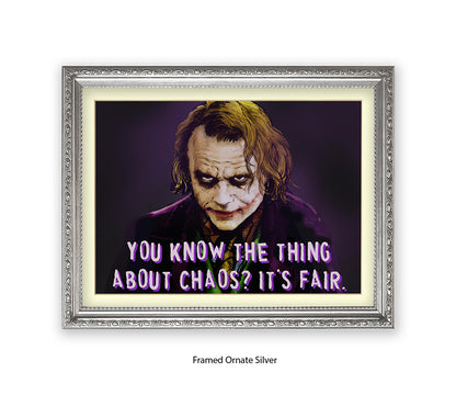 Joker Chaos Heath Ledger - H Dan Avenell Art Print