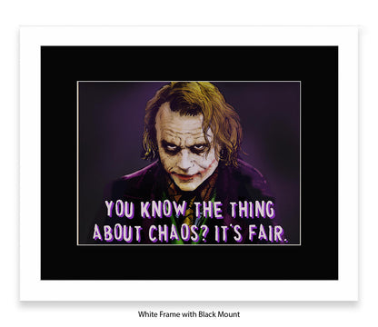 Joker Chaos Heath Ledger - H Dan Avenell Art Print