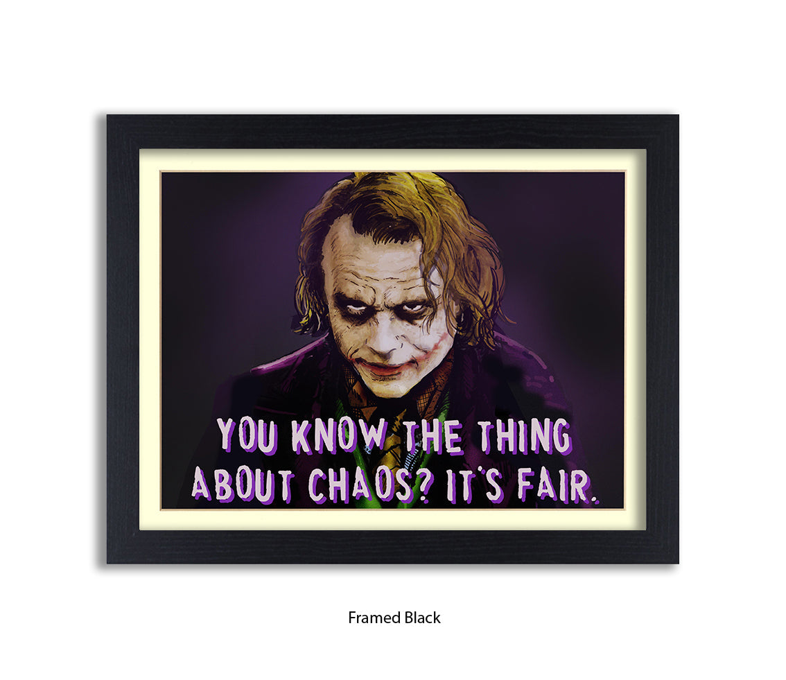 Joker Chaos Heath Ledger - H Dan Avenell Art Print