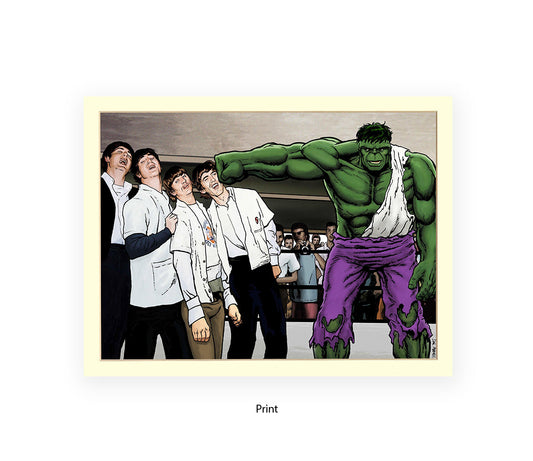 Hulk And The Beatles Dan Avenell Art Print