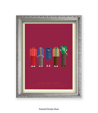Big Bang Theory 5 Characters Fred Birchal Art Print