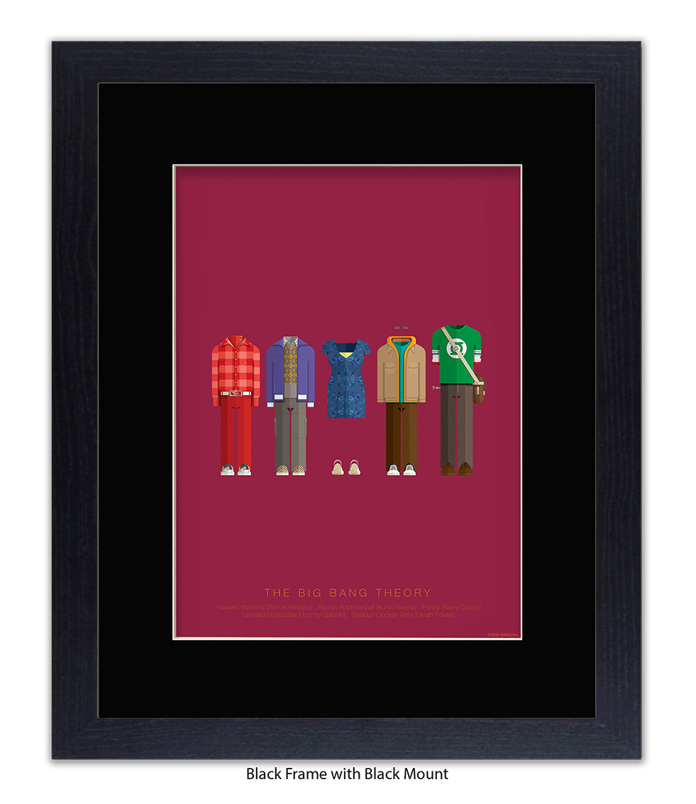 Big Bang Theory 5 Characters Fred Birchal Art Print