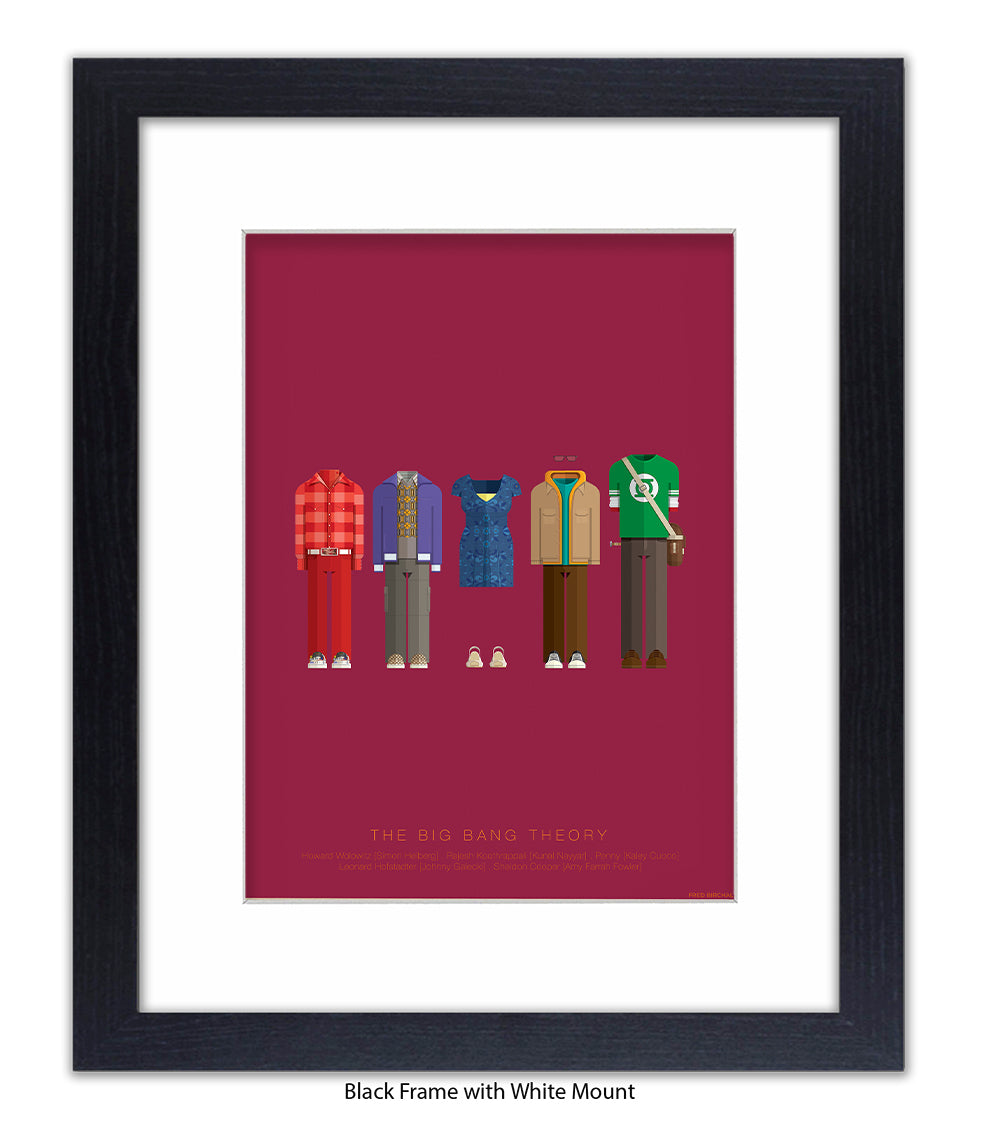 Big Bang Theory 5 Characters Fred Birchal Art Print