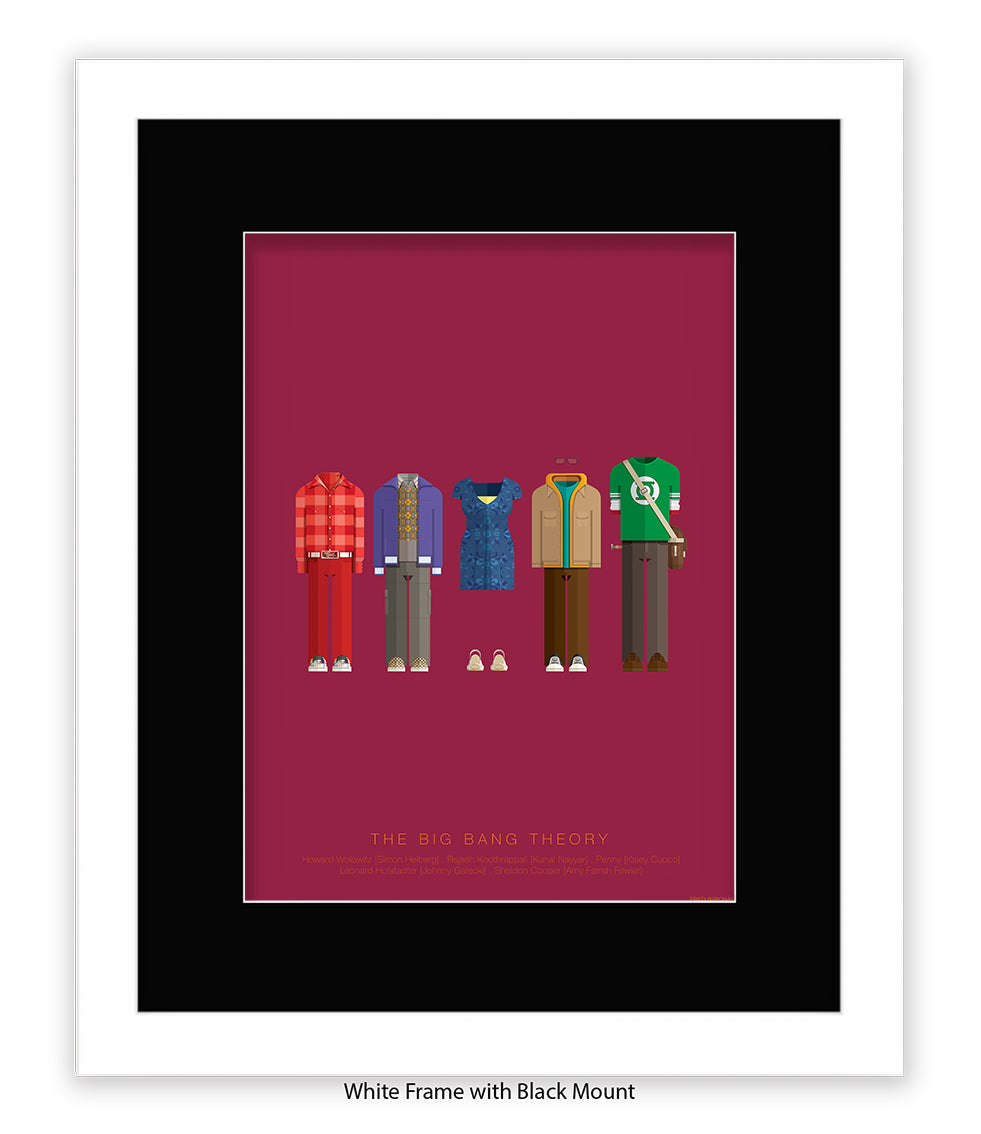 Big Bang Theory 5 Characters Fred Birchal Art Print