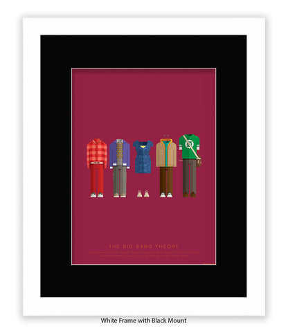 Big Bang Theory 5 Characters Fred Birchal Art Print