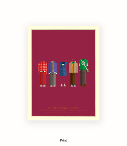 Big Bang Theory 5 Characters Fred Birchal Art Print