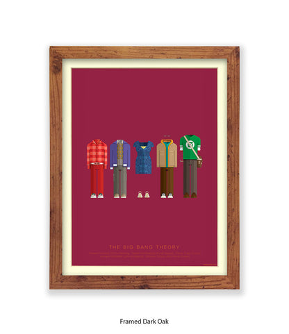 Big Bang Theory 5 Characters Fred Birchal Art Print
