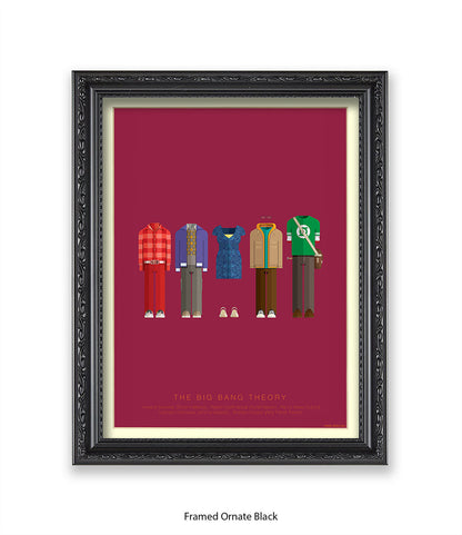 Big Bang Theory 5 Characters Fred Birchal Art Print