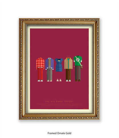 Big Bang Theory 5 Characters Fred Birchal Art Print