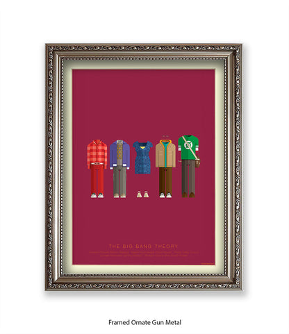 Big Bang Theory 5 Characters Fred Birchal Art Print