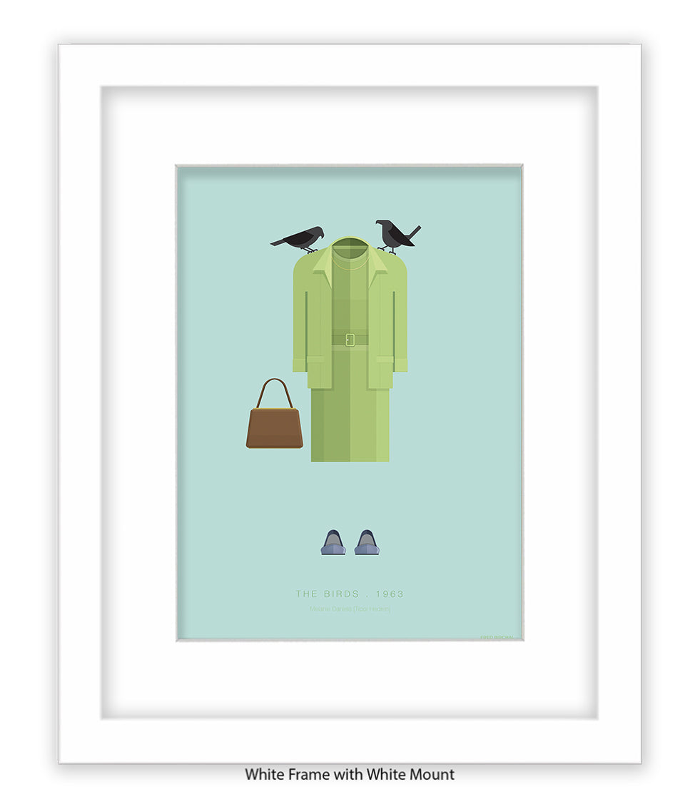 Birds Hitchcock  Fred Birchal Art Print