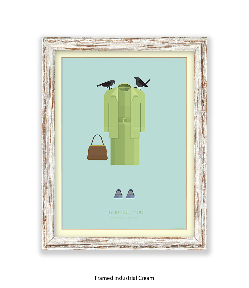 Birds Hitchcock  Fred Birchal Art Print