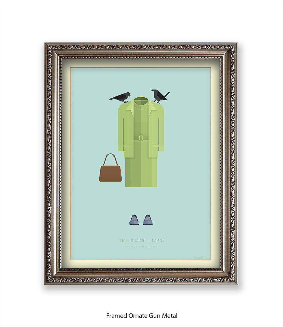 Birds Hitchcock  Fred Birchal Art Print