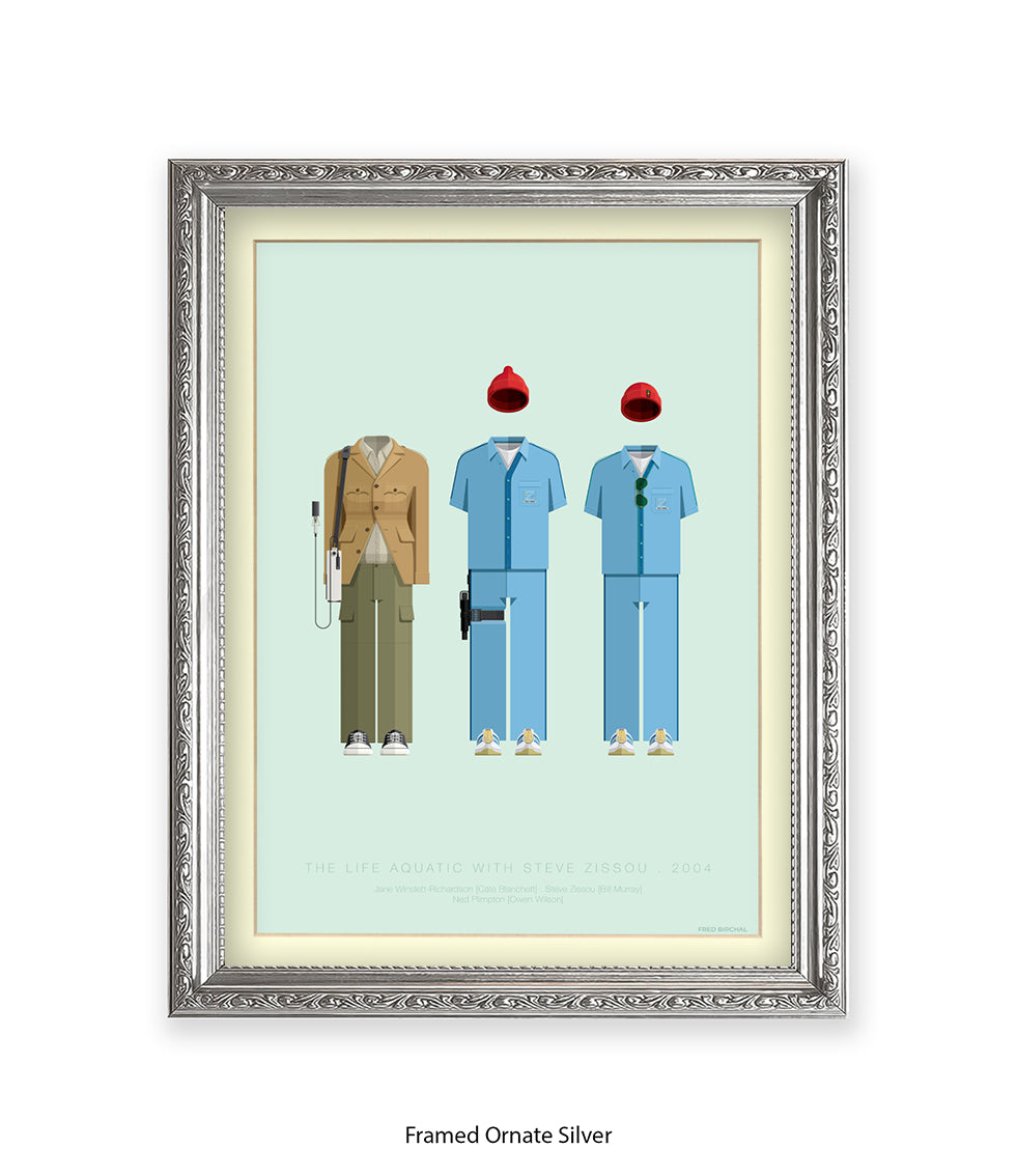 Life Aquatic Characters Fred Birchal Art Print
