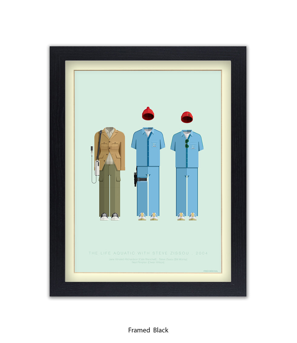Life Aquatic Characters Fred Birchal Art Print