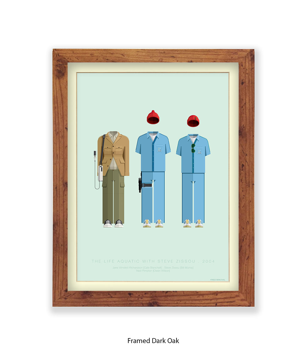 Life Aquatic Characters Fred Birchal Art Print