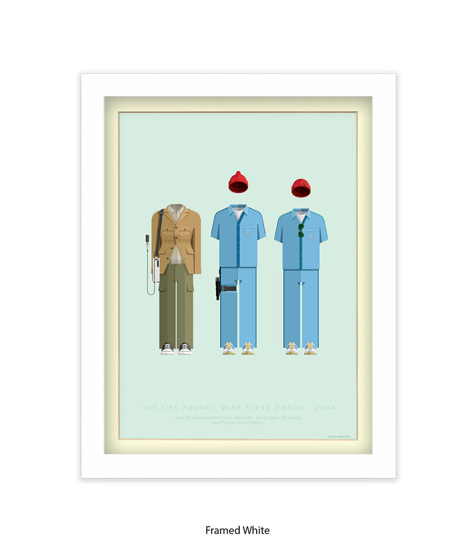 Life Aquatic Characters Fred Birchal Art Print