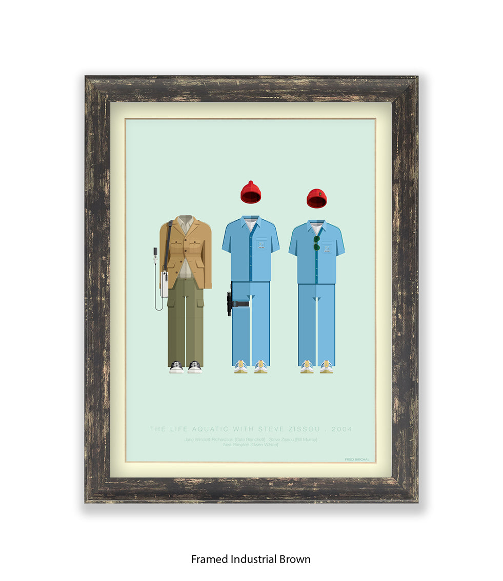 Life Aquatic Characters Fred Birchal Art Print