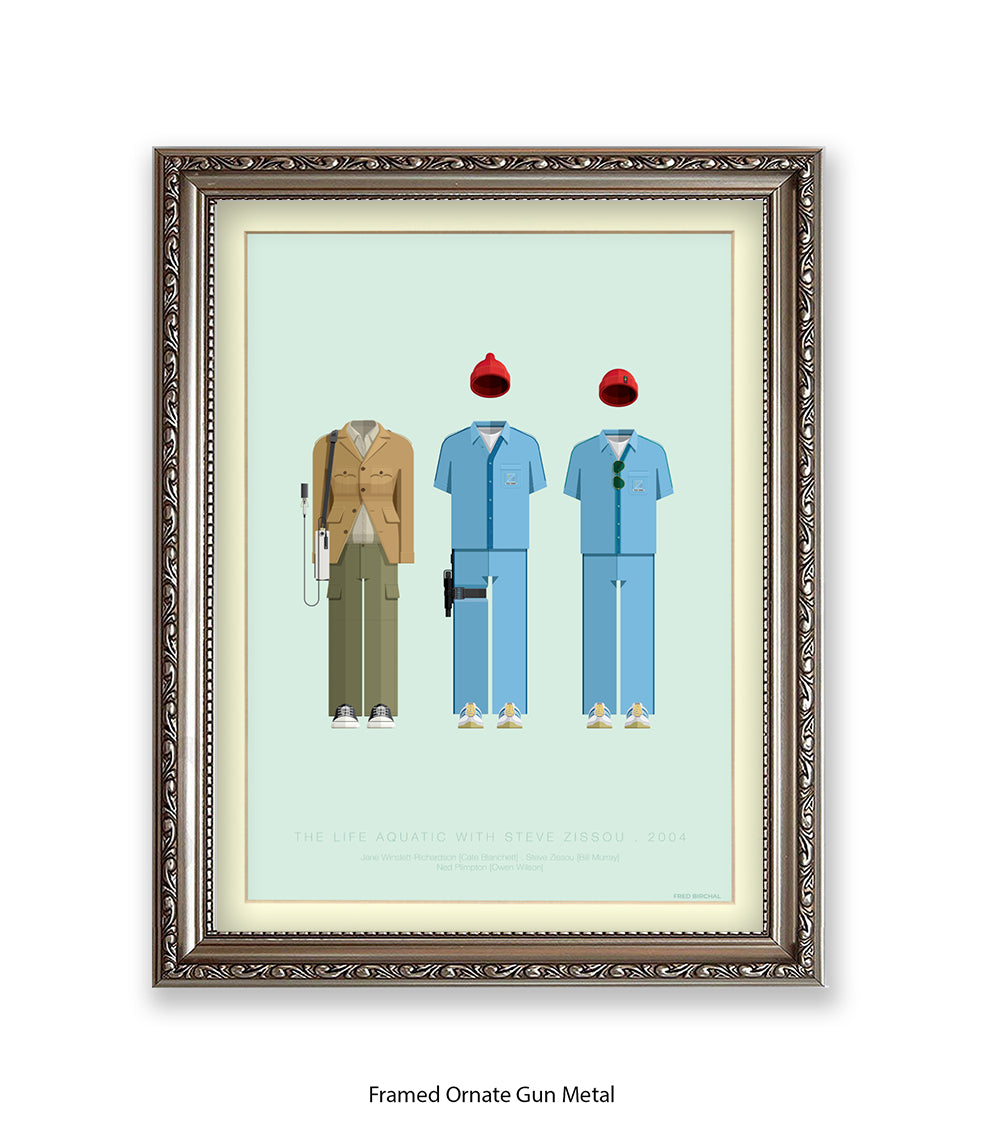 Life Aquatic Characters Fred Birchal Art Print