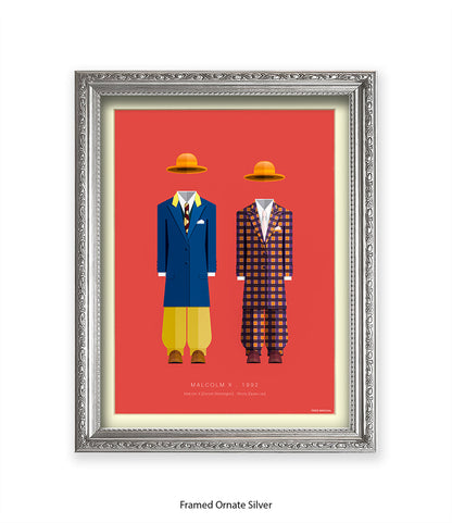 Malcolm X & Shorty - 2 Characters- Fred Birchal Art Print