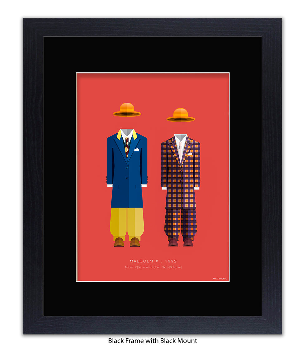 Malcolm X & Shorty - 2 Characters- Fred Birchal Art Print