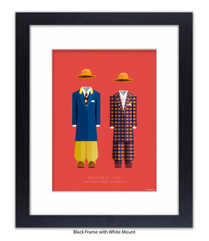 Malcolm X & Shorty - 2 Characters- Fred Birchal Art Print