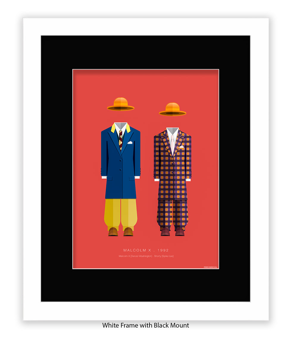 Malcolm X & Shorty - 2 Characters- Fred Birchal Art Print