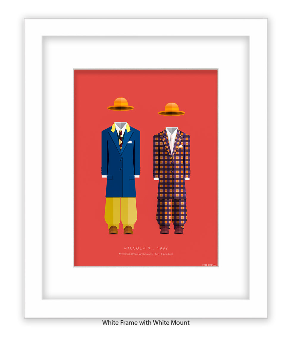 Malcolm X & Shorty - 2 Characters- Fred Birchal Art Print