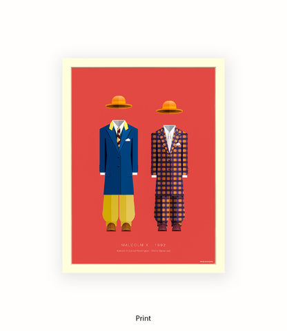 Malcolm X & Shorty - 2 Characters- Fred Birchal Art Print