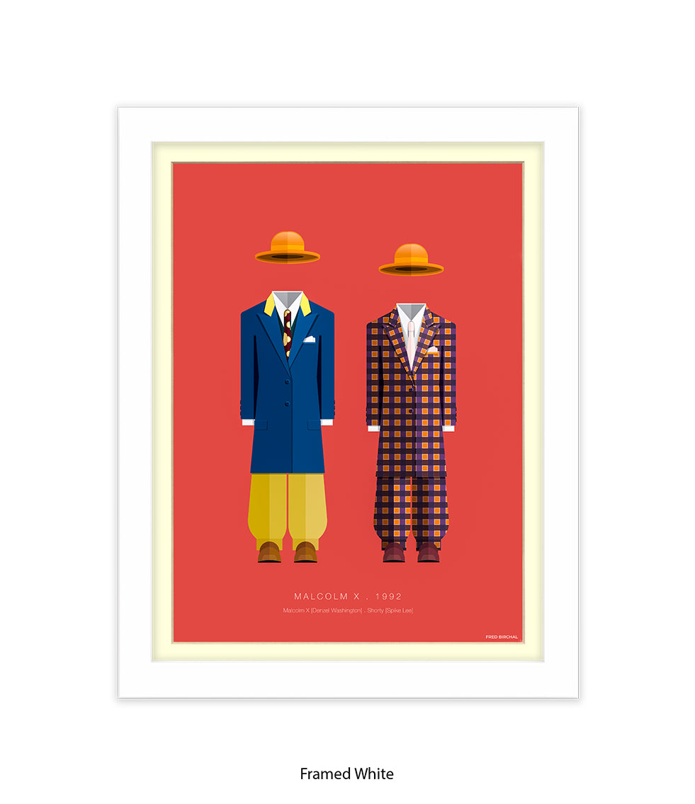Malcolm X & Shorty - 2 Characters- Fred Birchal Art Print