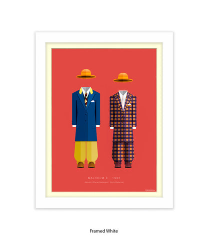 Malcolm X & Shorty - 2 Characters- Fred Birchal Art Print