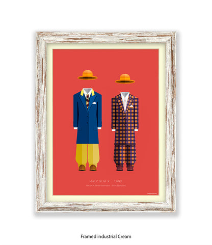 Malcolm X & Shorty - 2 Characters- Fred Birchal Art Print